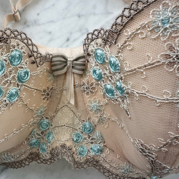 Harlequin Panache Soria Elegant Lace Embroidered Lingerie Set 34F M - Picture 4 of 13